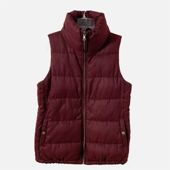Old Navy Full Front Zip Puffer Vest with Fleece Lining Side Pockets Puffy Collar - Picture 1 of 15